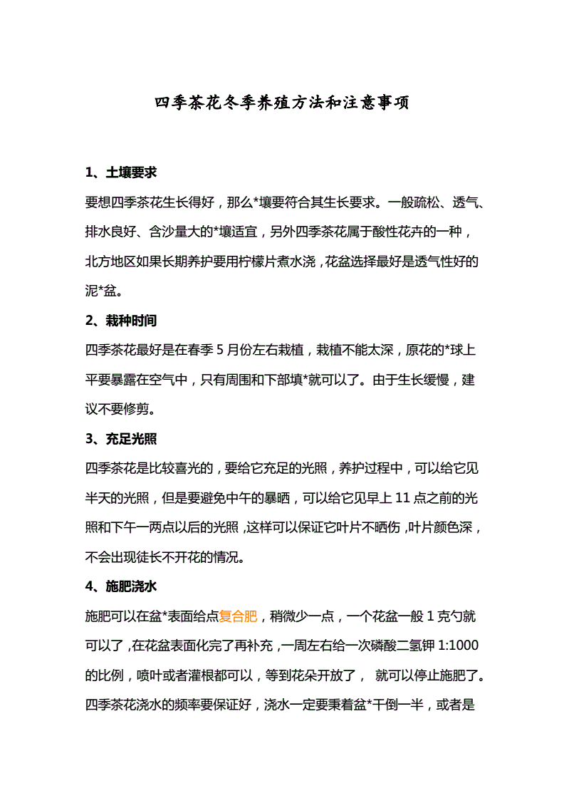 四季茶花的养殖方法和注意事项视频(四季茶花的养殖方法和换盆)