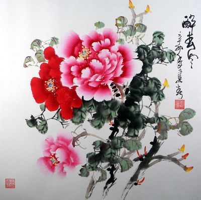 著名名家国画牡丹作品(名家牡丹国画优秀作品)